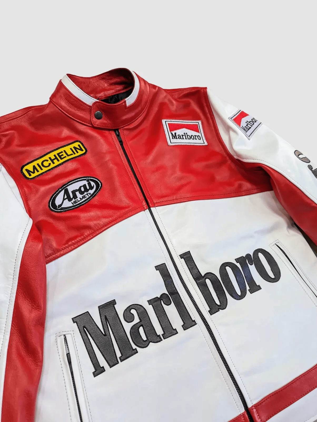 MALBORO VINTAGE RACING LEATHER JACKET LAP SEVEN