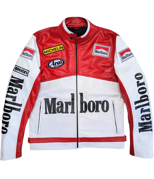 MALBORO VINTAGE RACING LEATHER JACKET LAP SEVEN